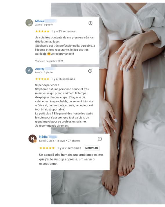 Avis client épilation laser Silphéa centre spécialisé par infirmière avis clients 5/5*