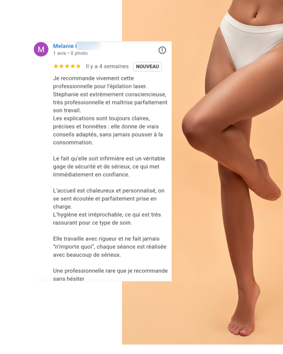Avis client épilation laser Silphéa Avis client